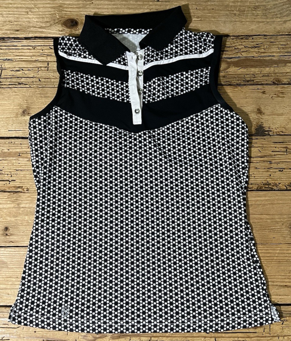 GGblue Women Size XS Black And White Active Shirt -NWOT